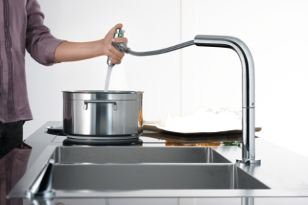 Кухонная комбинация hansgrohe C71-F660-08 врезная 43202800, под сталь