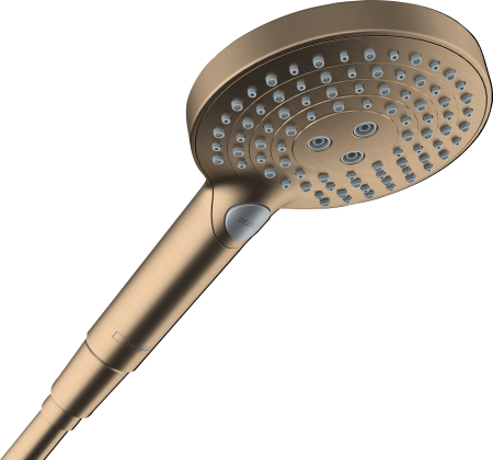 Ручной душ hansgrohe Raindance Select S 120 3jet PowderRain 26014140, шлифованная бронза