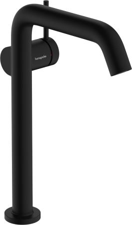 Смеситель для раковины hansgrohe Tecturis S 240 Fine, CoolStart, EcoSmart+, cо сливным гарнитуром Push-Open, 73370670/U, матовый черный, уцененный товар