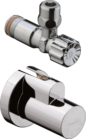 Вентиль угловой hansgrohe 3/8 с накладкой 13954000, хром