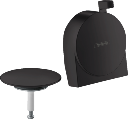 Внешняя часть системы налива/слива-перелива для ванны hansgrohe Exafill S 58117670, матовый черный