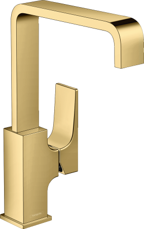 Смеситель для раковины hansgrohe Metropol 230 с поворотным изливом 32511990, полированное золото