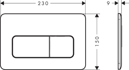 Панель смыва hansgrohe iFrame Original Q, 66001000, хром