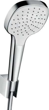 Душевой набор hansgrohe Croma Select E 110 1jet с держателем и шлангом 125 см 26424400, белый/хром