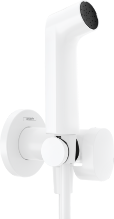 Гигиенический душ hansgrohe 1jet S со смесителем, держателем и шлангом 125 см, 29232700, матовый белый