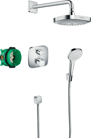 Душевая система hansgrohe Croma Select E 180 2jet скрытого монтажа с термостатом 27294000, хром