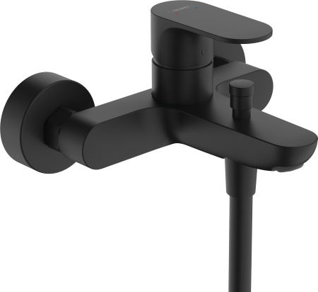 Смеситель для ванны hansgrohe Rebris S, 2 режима расхода воды 72443670, матовый черный