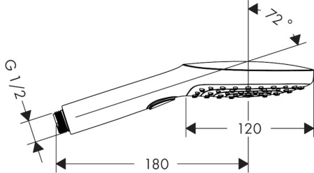 Ручной душ hansgrohe Raindance Select E 120 3jet 26520990, полированное золото