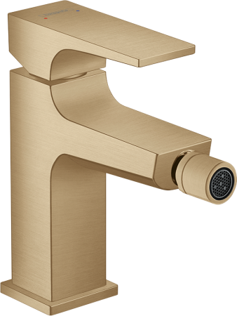 Смеситель для биде hansgrohe Metropol со сливным клапаном Push-Open 32520140, шлифованная бронза