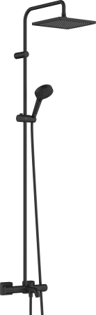 Душевая система hansgrohe Vernis Shape 240 1jet с термостатом для ванны 26900670, матовый черный