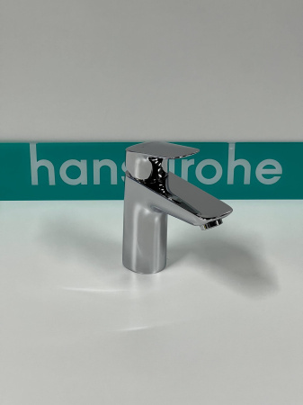 Смеситель для раковины hansgrohe Logis 100, со сливным гарнитуром 71100000/U, хром, уцененный товар