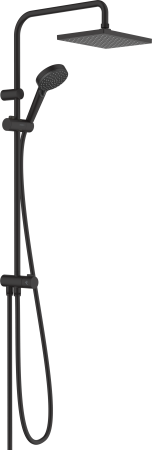 Душевая система hansgrohe Vernis Shape 230 1jet Reno с переключателем потоков 26282670, матовый черный