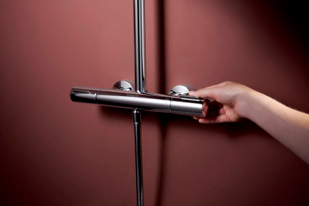 Душевая система hansgrohe Raindance Alive S Puro Showerpipe 300 1jet с Ecostat Element, 24592000, хром