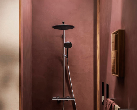 Душевая система hansgrohe Raindance Alive S Puro Showerpipe 300 1jet с Ecostat Element, 24592000, хром