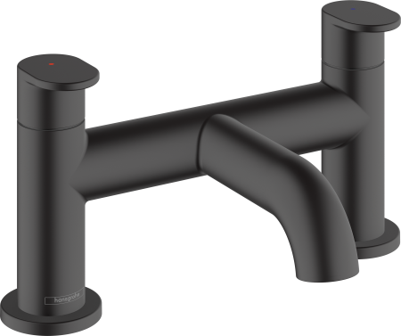 Смеситель для ванны hansgrohe Vernis Blend на край ванны на 2 отверстия 71442670, матовый черный