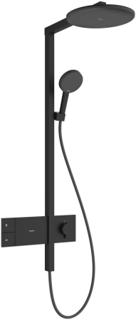Душевая система hansgrohe Raindance Alive S Showerpipe 300 1jet с термостатом ShowerSelect Comfort, 24582670, матовый черный