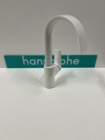Смеситель для раковины hansgrohe Vivenis 210 с поворотным изливом, 75030700/U, матовый белый, уцененный товар