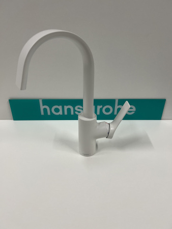 Смеситель для раковины hansgrohe Vivenis 210 с поворотным изливом, 75030700/U, матовый белый, уцененный товар