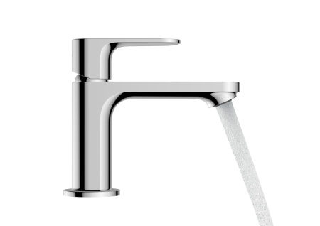 Смеситель для раковины hansgrohe Rebris S 80, со сливным гарнитуром 72510000/U, хром, уцененный товар