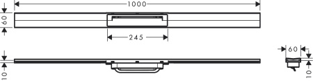 Внешняя часть трапа для душа hansgrohe RainDrain Flex, 120 см, укорачиваемая 56047700, матовый белый