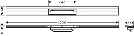 Внешняя часть трапа для душа hansgrohe RainDrain Flex, 100 см, укорачиваемая 56053700, матовый белый