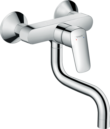 Смеситель для кухонной мойки hansgrohe Logis M31 настенный внешнего монтажа 71836000, хром