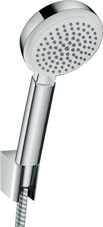 Душевой набор hansgrohe Crometta 100 4jet Vario с держателем и шлангом 125 см 26666400, белый/хром