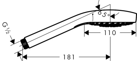 Ручной душ hansgrohe Croma Select S 110 3jet Multi EcoSmart 26801400, белый/хром