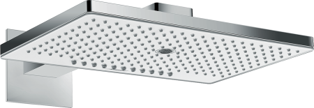 Верхний душ hansgrohe Rainmaker Select 460 3jet EcoSmart с настенным кронштейном скрытого монтажа 24017400, белый/хром
