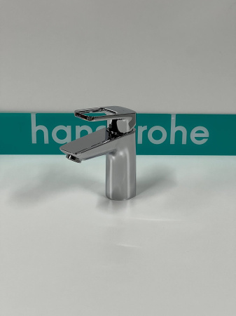 Смеситель hansgrohe Logis loop для раковины со средним изливом и сливным гарнитуром 71151000/U, хром, уцененный товар