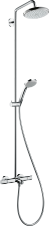 Душевая система hansgrohe Croma 220 1jet с термостатом для ванны 27223000, хром