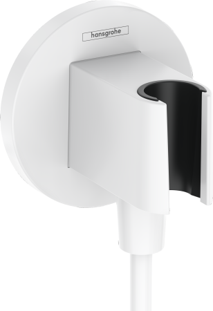 Шланговое подключение hansgrohe FixFit Porter S с держателем для душа 26888700, матовый белый