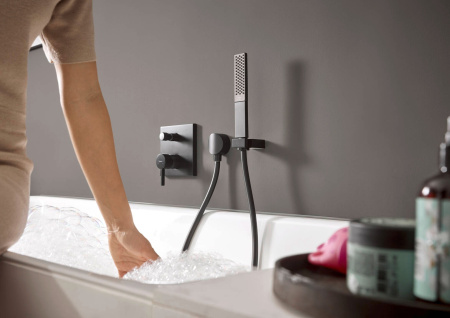 Ручной душ hansgrohe Rainfinity 100, 1 режим, 26866670, матовый черный