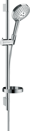 Душевой гарнитур hansgrohe Raindance Select S 120 3jet PowderRain со штангой 65 см и мыльницей 27654000, хром