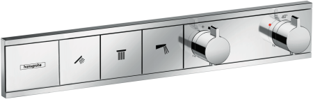 Внешняя часть термостата для душа hansgrohe RainSelect скрытого монтажа на 3 потребителя 15381000, хром