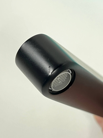 Смеситель для раковины hansgrohe Finoris 230, с поворотным изливом, со сливным клапаном Push-Open, 76060670/U, матовый черный, уцененный товар