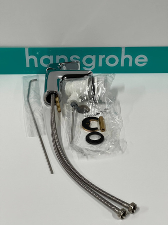 Смеситель для раковины hansgrohe Logis 70 со сливным гарнитуром 71070000/U, хром, уцененный товар