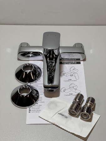Смеситель для ванны hansgrohe Logis 71400000/U3, хром, уцененный товар