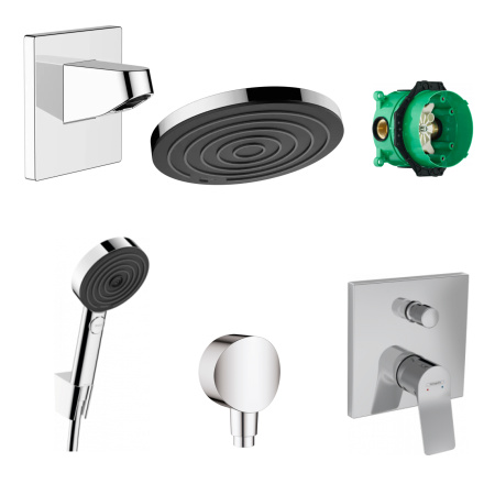 Готовый набор для душа скрытого монтажа hansgrohe Pulsify HG-PR55, хром