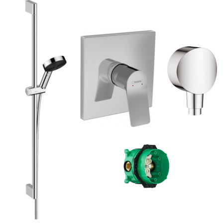 Готовый набор для душа скрытого монтажа hansgrohe Pulsify HG-PR57, хром