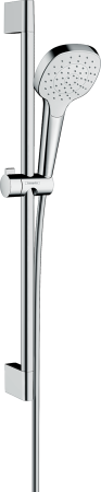 Душевой гарнитур hansgrohe Croma Select E 110 1jet EcoSmart со штангой 65 см 26585400, белый/хром