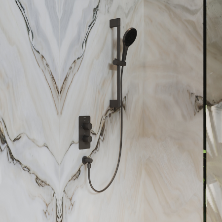 Термостат Aqueduto ACENO ACE0245 скрытого монтажа, оружейная сталь