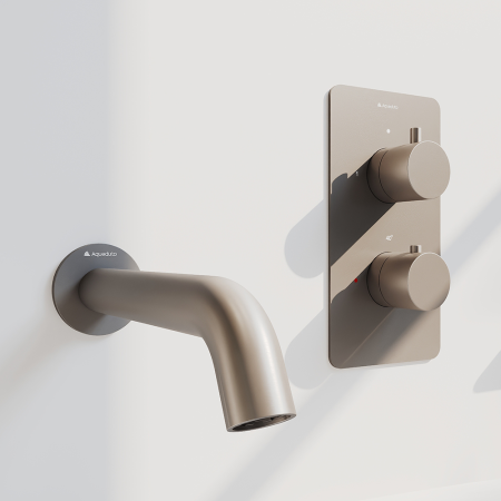 Термостат Aqueduto ACENO ACE0245 скрытого монтажа, оружейная сталь