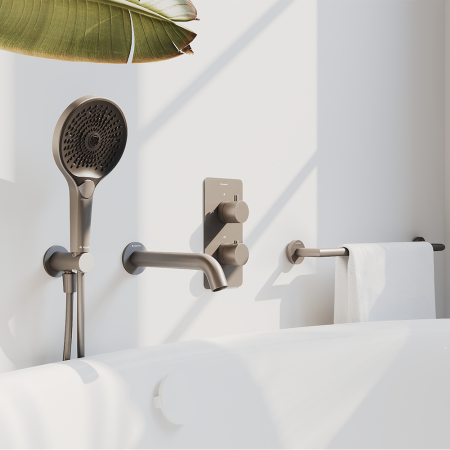 Термостат Aqueduto ACENO ACE0245 скрытого монтажа, оружейная сталь