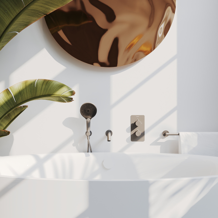 Термостат Aqueduto ACENO ACE0245 скрытого монтажа, оружейная сталь