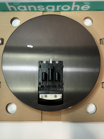 Верхний душ hansgrohe Rainfinity 360 1jet с настенным креплением 26230340/U, шлифованный черный хром, уцененный товар