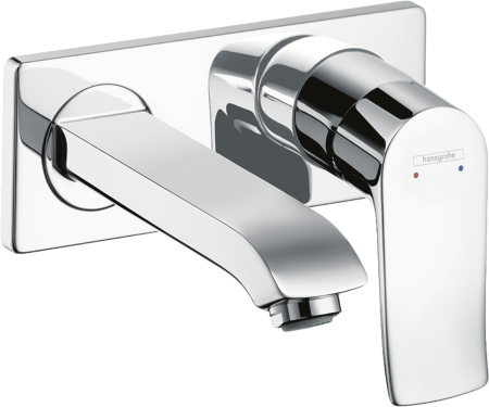 Внешняя часть смесителя для раковины hansgrohe Metris скрытого монтажа, настенный 31085000, хром