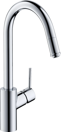 Смеситель для кухонной мойки hansgrohe Talis M52 260, с вытяжным изливом 1jet, sBox 73864000, хром