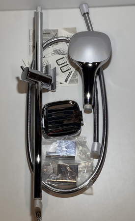 Душевой гарнитур hansgrohe Raindance Select E 120 3 режима, со штангой 65 см и мыльницей 26620000/U, хром, уцененный товар