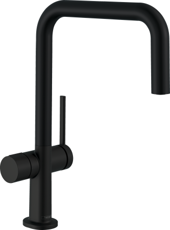 Смеситель для кухонной мойки hansgrohe Talis M54 U 220, с запорным вентилем 72807670, матовый черный